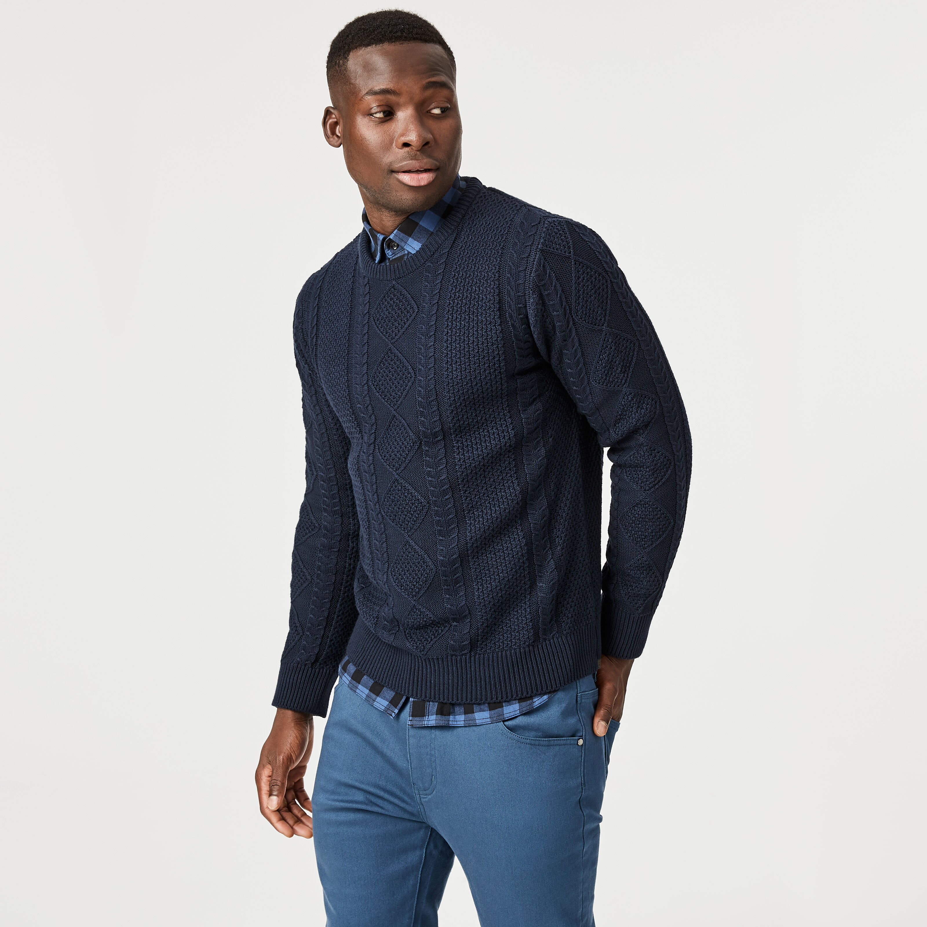 Navy knitwear hotsell